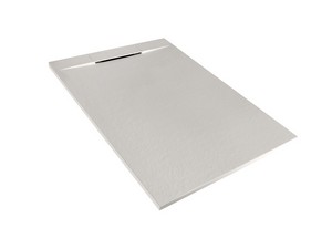 Duschwanne Matic 70x100 cm Harz mit gehämmerter Steinoptik Grau