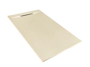 Duschwanne Matic 70x120 cm Harz mit gehämmerter Steinoptik Elfenbein