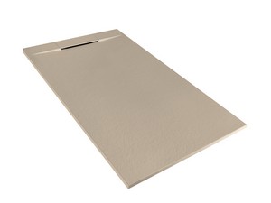 Duschwanne Matic 70x120 cm Harz mit gehämmerter Steinoptik Taupe