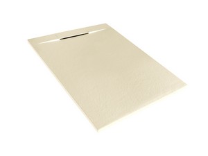 Receveur de douche Matic 80x100 en résine effet pierre bouchardée ivoire