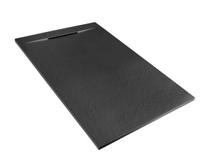 Receveur de douche Matic 80x120 en résine effet pierre bouchardée anthracite