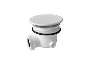 Bonde de douche Appia Ø90 mm couvercle en céramique blanc mat