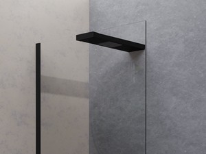 Stabilisierender Duschkopf für Walk-In-Dusche Plano 70 cm Schwarz matt
