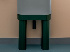 Waschbeckenunterbau Plug Cosa H35 cm aus Holz MDF grün matt