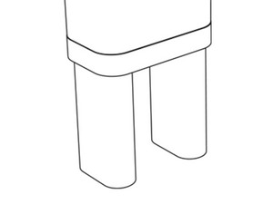 Support Plug pour lavabo cuve Cosa H35 cm en bois plaqué chêne