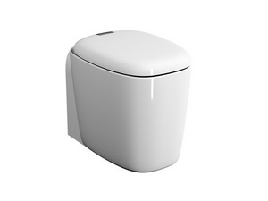 Stand-WC Plural 55 cm spülrandlos wandbündig Weiß glänzend