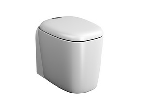 Stand-WC Plural 55 cm spülrandlos wandbündig Weiß matt