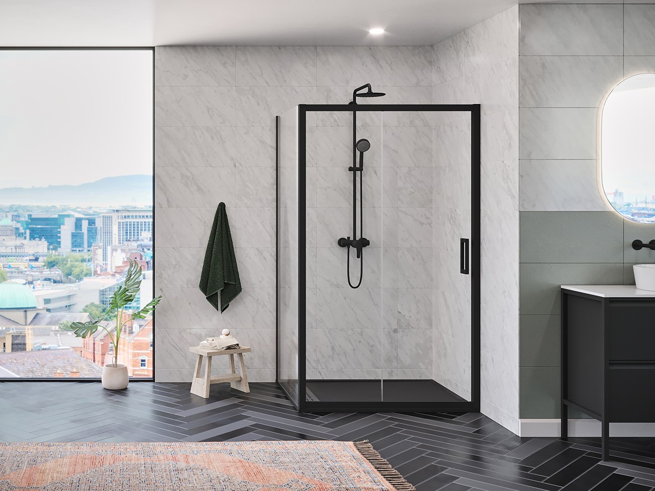Pare-baignoire Angulaire 70x170 Cm - PVC Et Acrylique CRILEX - Porte Centrale - Forte