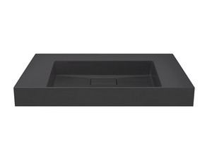 Lavabo Unitop Quadro 100x48 cm vasque centrale résine anthracite mat