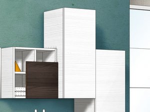 HÄNGESCHRANK QUBO H80 cm BIANCO MATRIX