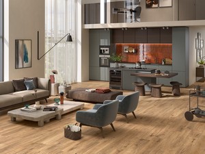 Raw Brown Oak Effect Rectified Porcelain Tile 20x120