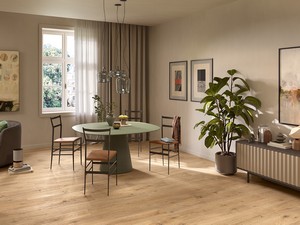 Raw Natural Oak Effect Rectified Porcelain Tile 20x120