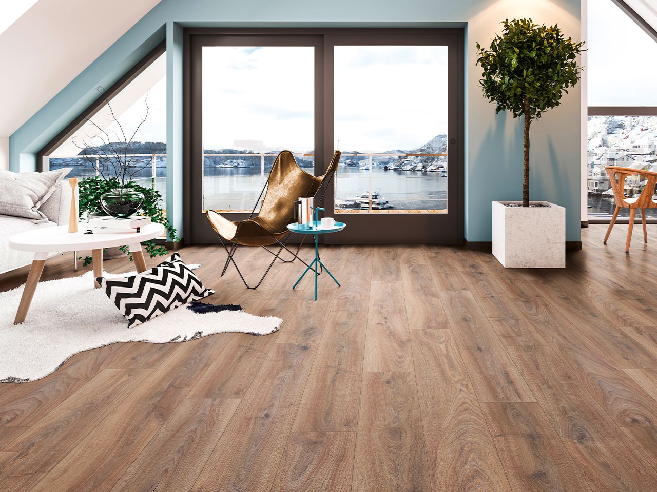 Sol stratifié résistant à l’eau Renaissance Oak Large effet bois chêne — free download