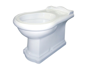 WC à poser Retro 61x39 cm adossé au mur sortie horizontale/verticale blanc brillant