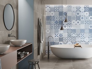 Badwandfliese aus Feinsteinzeug mit glänzender Majolikaoptik 20x20 - Maiolica