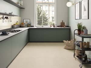 Küche-Wandverkleidung aus Feinsteinzeug durchgefärbt Steinoptik - Project