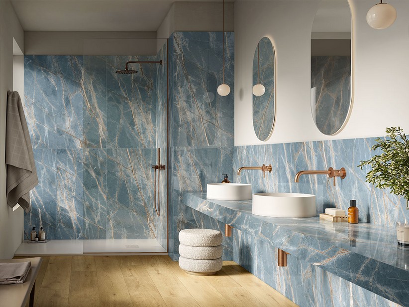Marble Effect Full Lappato Bathroom Stoneware Tiles 60x120 - Samarcanda