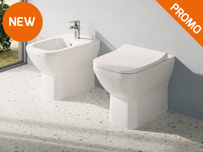 Integra Square Floor-Mounted Back-to-Wall Rimless Sanitary Ware