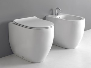 Wc à poser sans réservoir blanc mat Flo Matt