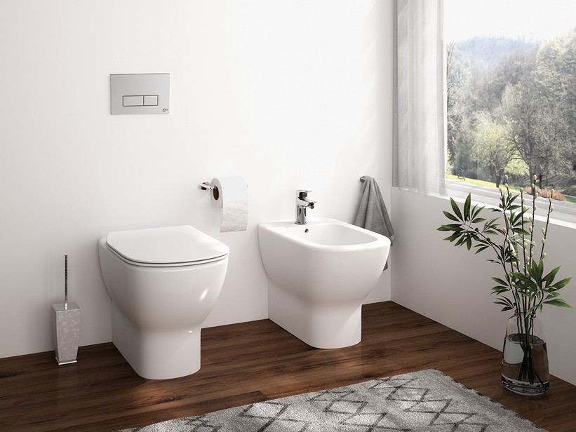 WC à poser Ideal Standard Tesi Aquablade blanc soie mat