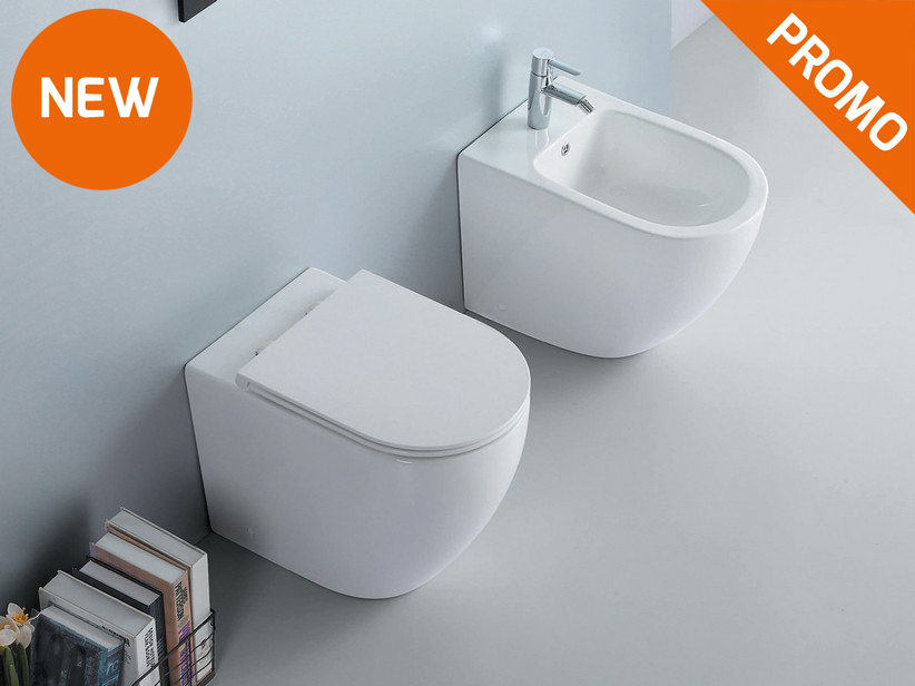 Sanitaires sans réservoir à poser Moon Vortex blanc brillant