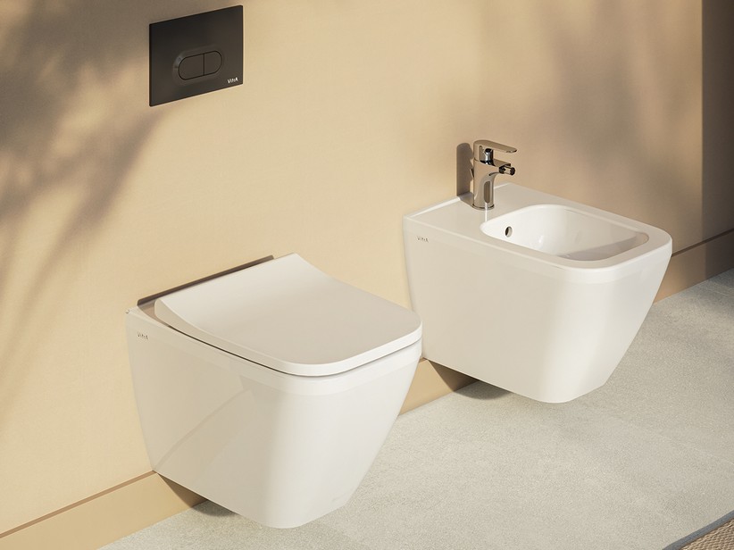 Integra Square Wall-Hung Rimless Sanitary Ware