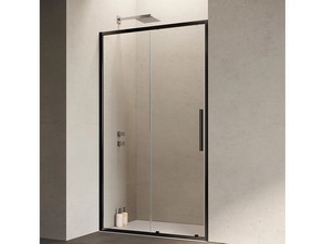 Sax Sliding Shower Door 97-101 cm Transparent/Matt Black