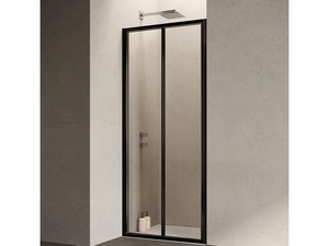 Sax Folding Shower Door Ext. 72/76 cm Transparent Matt Black
