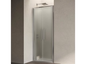 Sax Saloon Shower Door Ext. 72/76 cm Printed Crystal Chrome Profile
