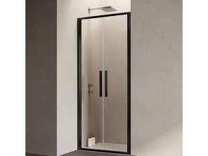 Sax Saloon Shower Door Ext. 72/76 cm Transparent Crystal Matt Black