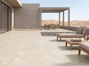 Fliese Scabas Beige XOUT 60x120 Feinsteinzeug für Außenbereich Stärke 20mm rektifiziert Steinoptik