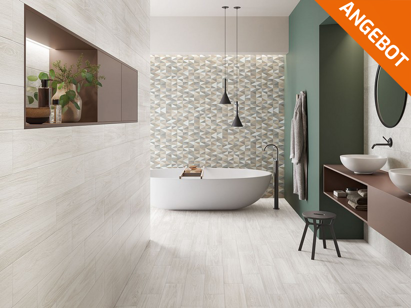 Wandfliese aus Feinsteinzeug Holzoptik 18x62 - Seychelles