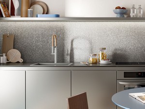 Mosaïque aluminium Shell Iron 30x31,2 cm gris fer