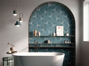 SIX DECO RABAT 21X18,2 DECORATED HEXAGONAL PORCELAIN TILE