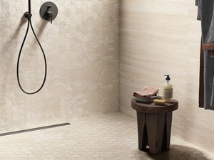 Mosaique Slim Navona Beige 29x27 grès cérame effet travertin