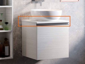 Plan pour lavabo Smart 51,5x40,5 h2 mélèze blanc