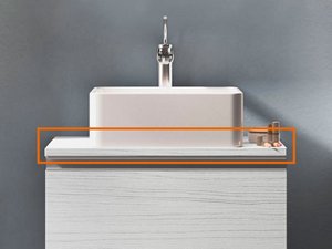 Plan pour lavabo Smart 61x46xh2 mélèze blanc