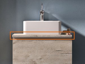 Plan pour lavabo Smart 61x46xh2 Natural Oak