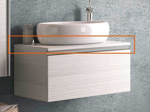 Plan pour lavabo Smart 76x46xh2 mélèze blanc
