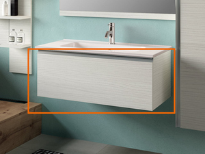 Smart 90 Base 1 Cassetto 89X45 Altezza 35,5 Larice Bianco