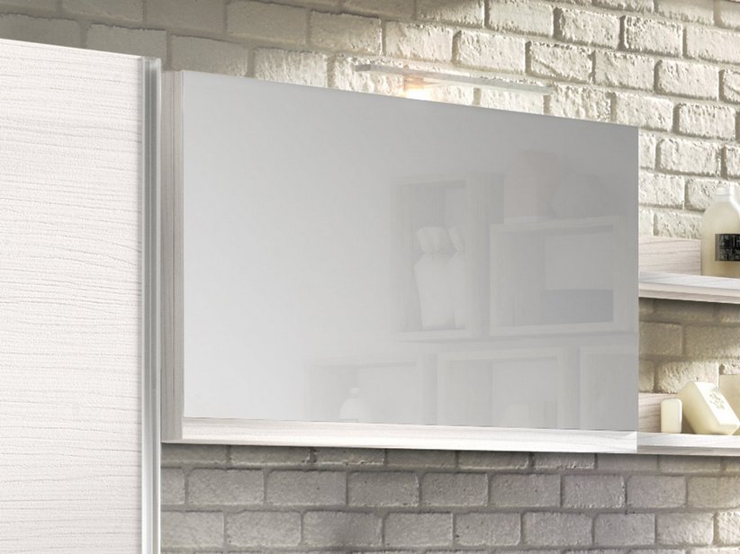 Armoire miroir de salle de bains Smart 89x17 h51 mélèze blanc