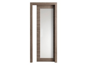 Space Sliding Door with Glass Panel 70Xh210 cm Cinder