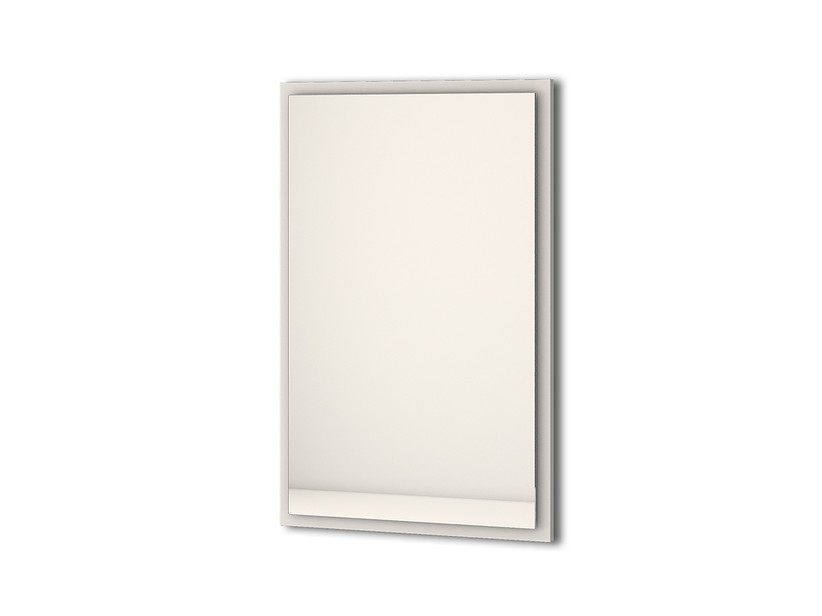 Badezimmerspiegel mit LED-Licht CLASSIC 90x59 cm Weiß Matt