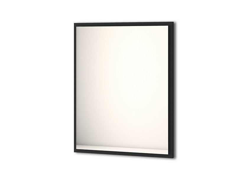Badezimmerspiegel mit LED-Licht CLASSIC 90x73 cm Graphit