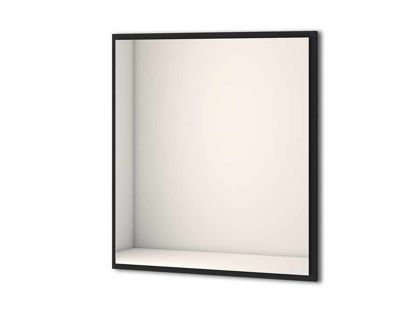 Badezimmerspiegel mit LED-Licht CLASSIC 90x98 cm Graphit