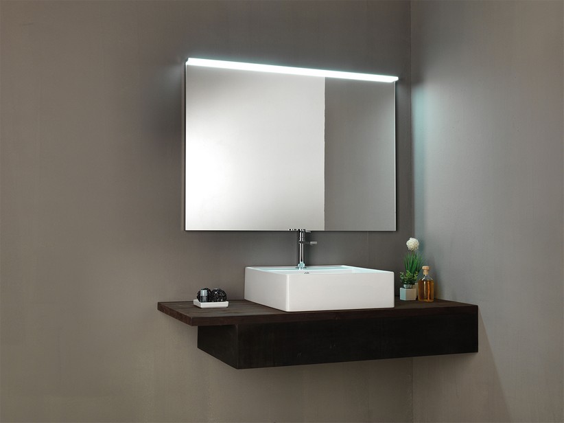 Badspiegel Barled 100xH70 cm mit LED-Lampe