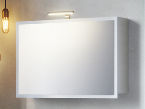 Specchio Bagno Qubo Contenitore 50x85 P14 Verticale Bianco Matrix -  Iperceramica