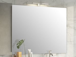 Miroir de salle de bains Filo brillant avec bord en PVC 139x100 cm