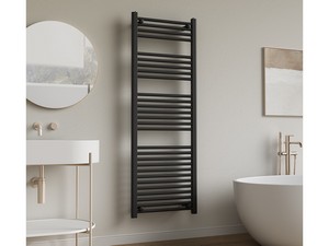 Radiateur sèche-serviettes Flame 142x50 noir mat