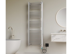 Flame EL towel warmer 137,5x48 Polished Chrome